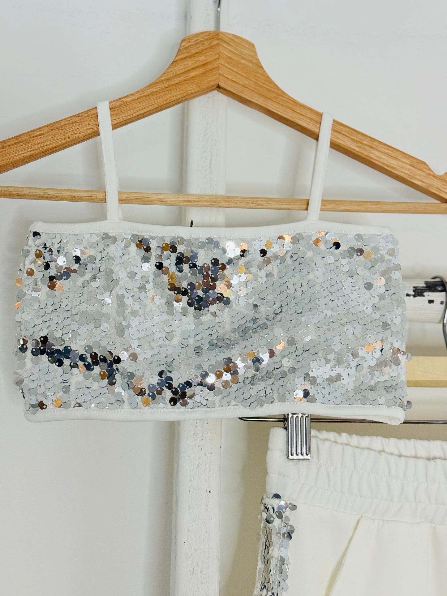 Summer White Sequin Set