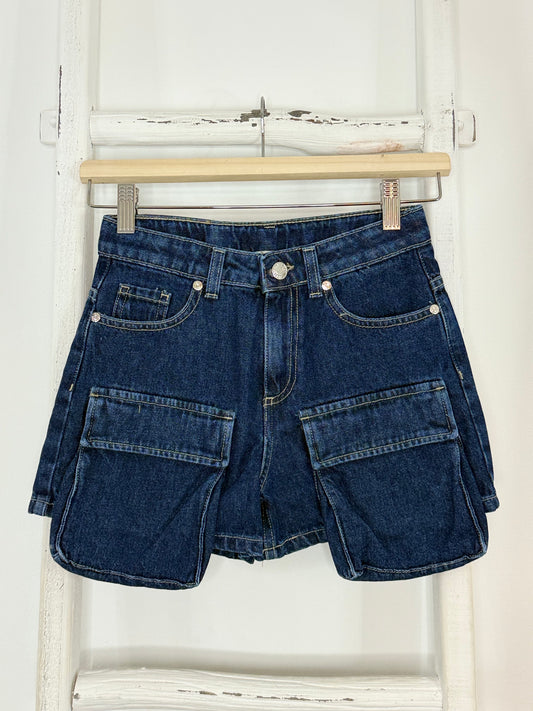 Cargo Denim Shorts