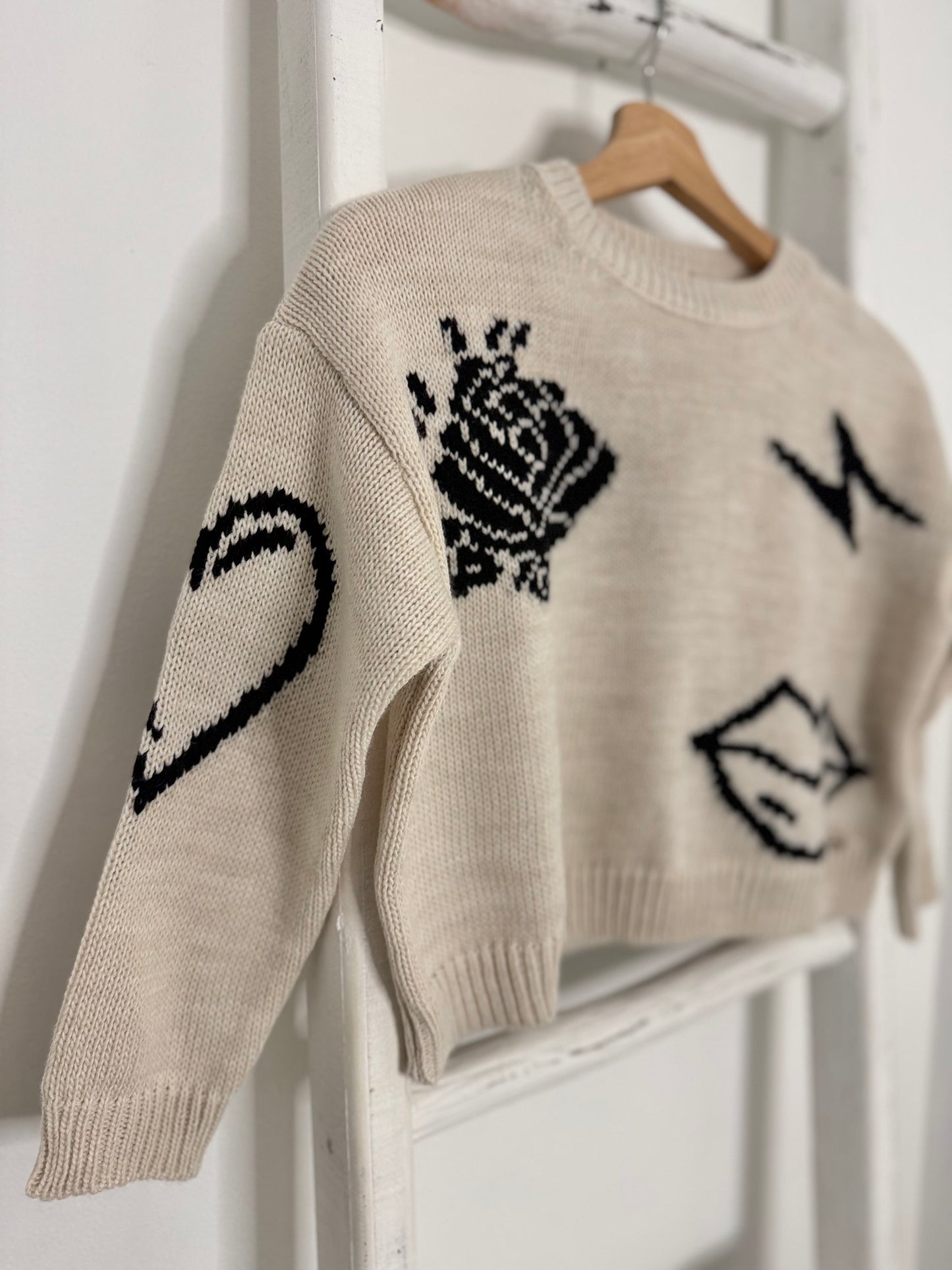 “Emoji” Beige Sweater