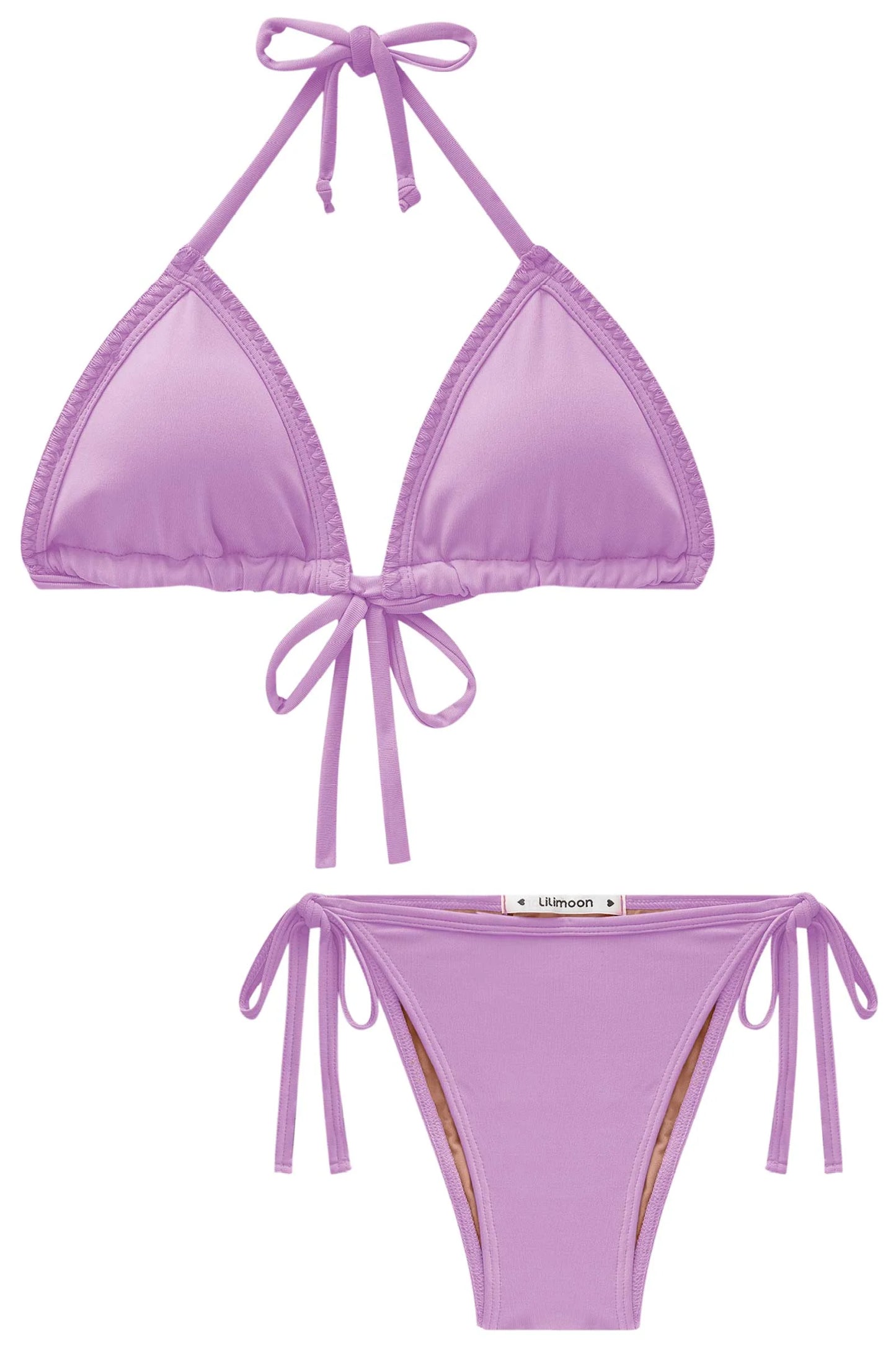 Electric Purple Bikini With Crochet On The Edge