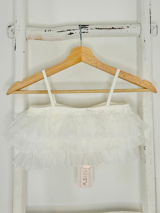 Off White Feather Top