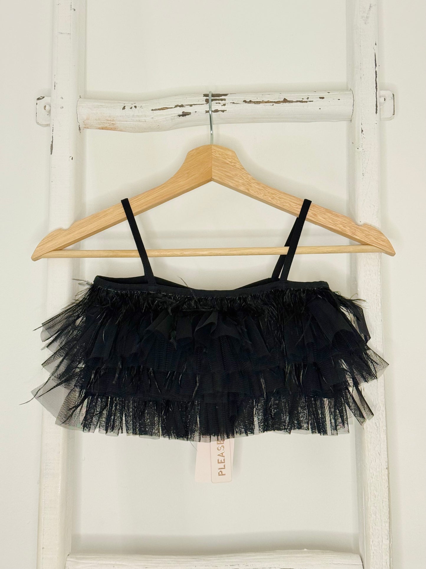 Black Feather Top