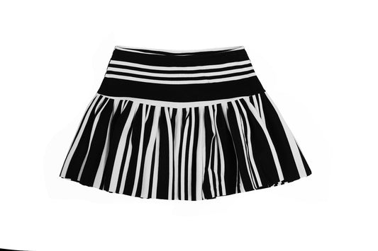 Black & White Stripes Skirt