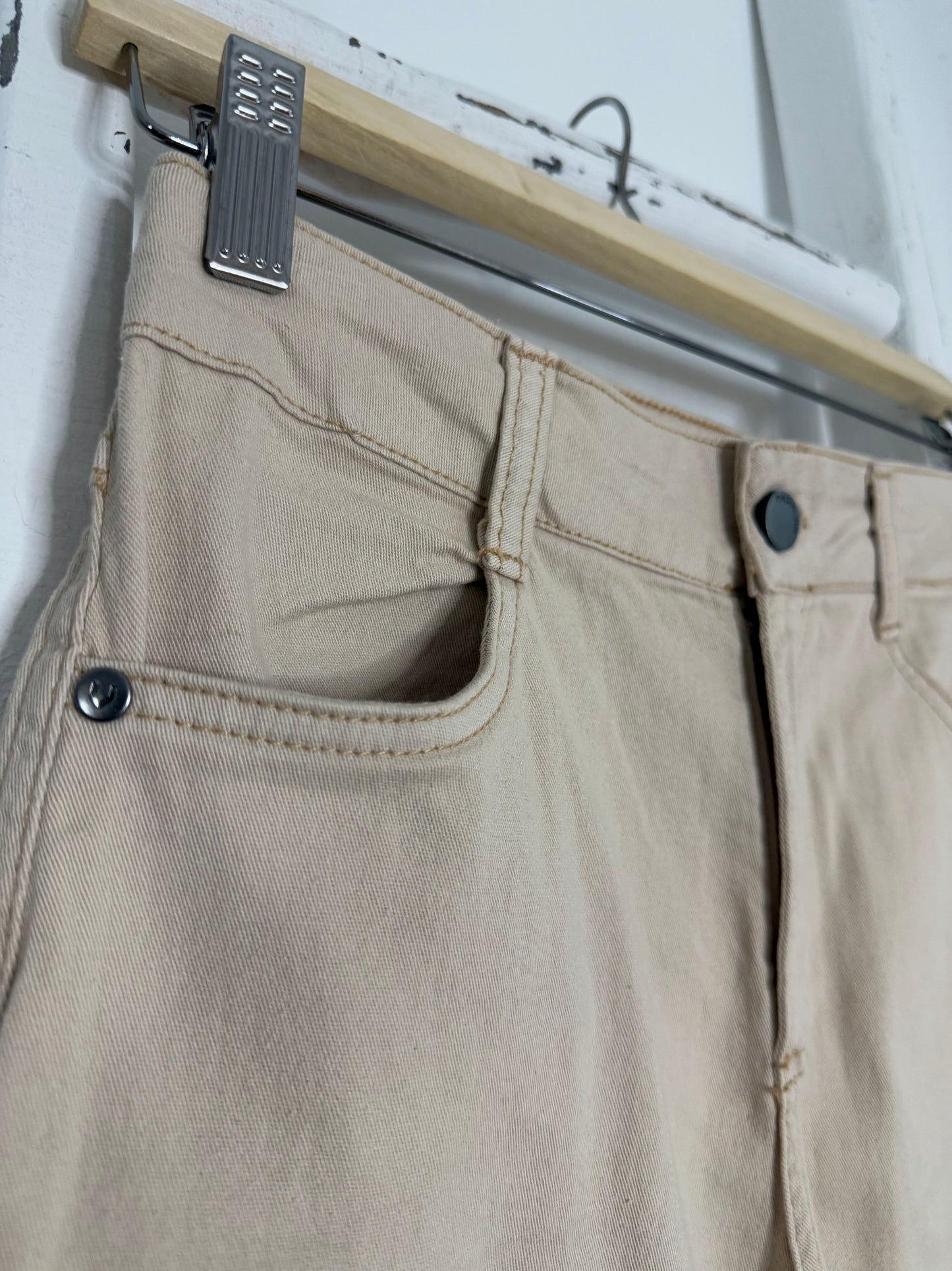 Stitched Khaki Jeans