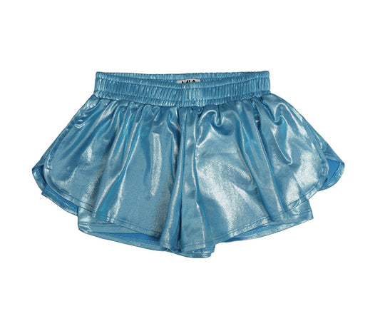 Blue Metallic Skort