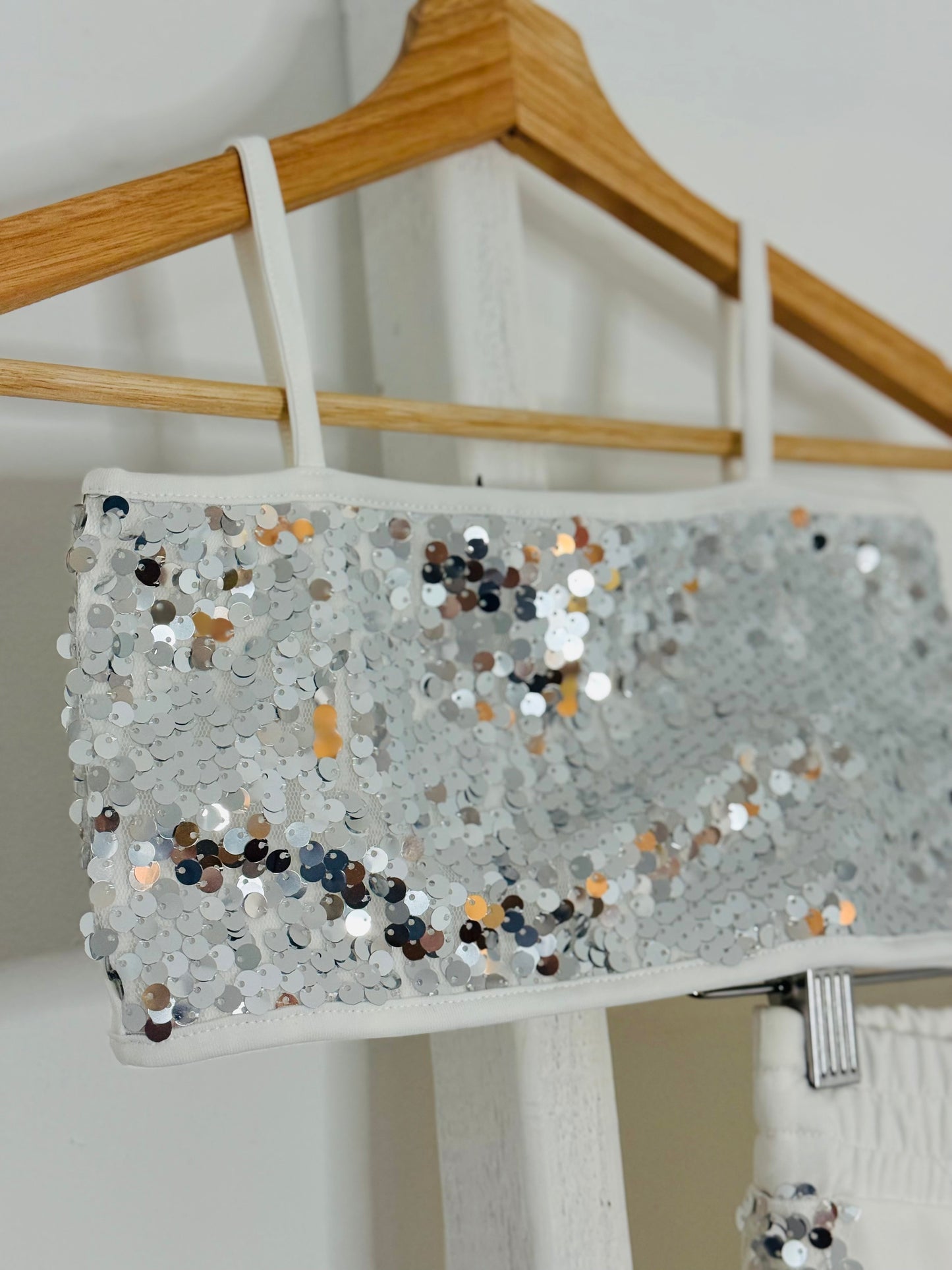 Summer White Sequin Set
