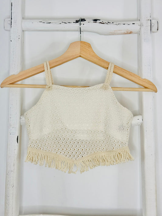 Fringe Crochet Crop Top