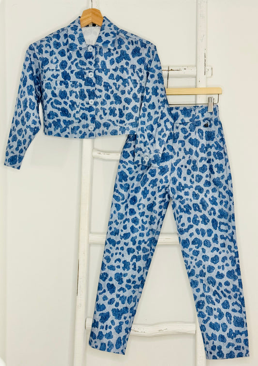 Animal Print Jean Set