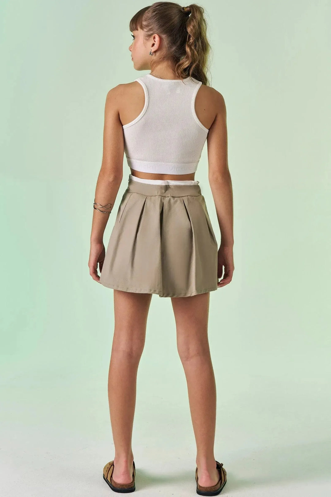 Vicky Waistband Black Tank Top