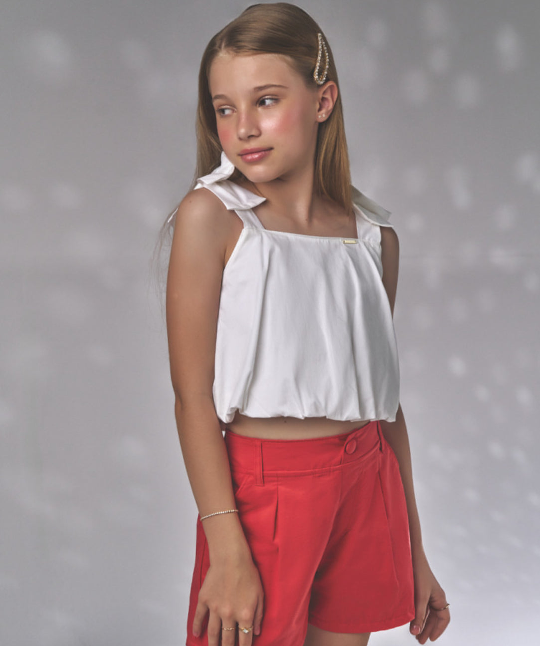 White Bubble Tank Top