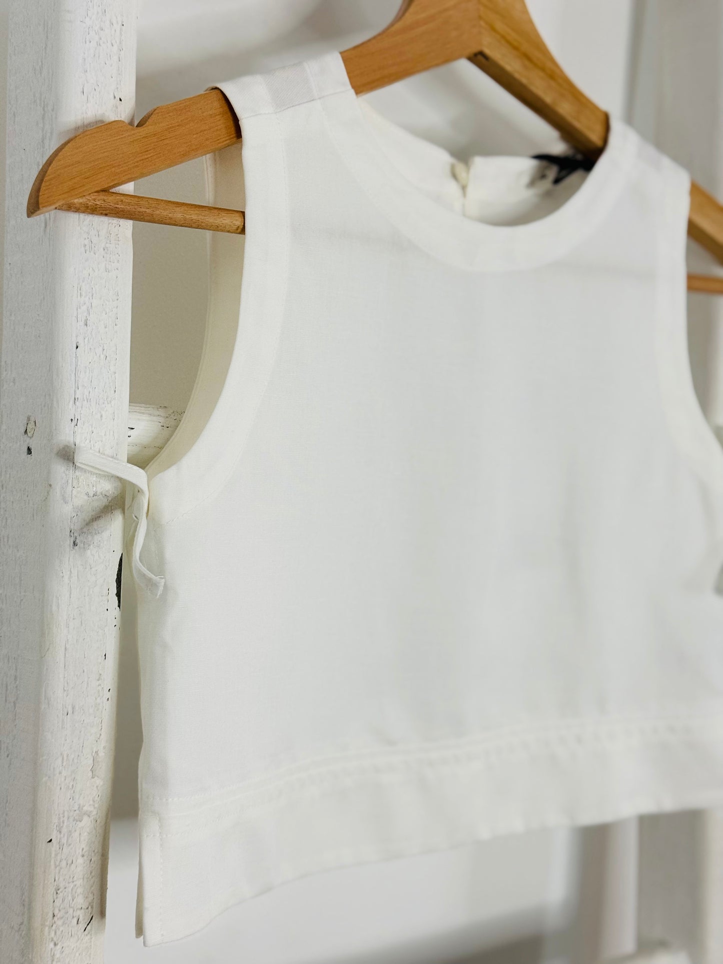 Off White Linen Top