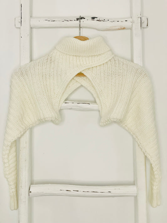 White Shrug Sweater