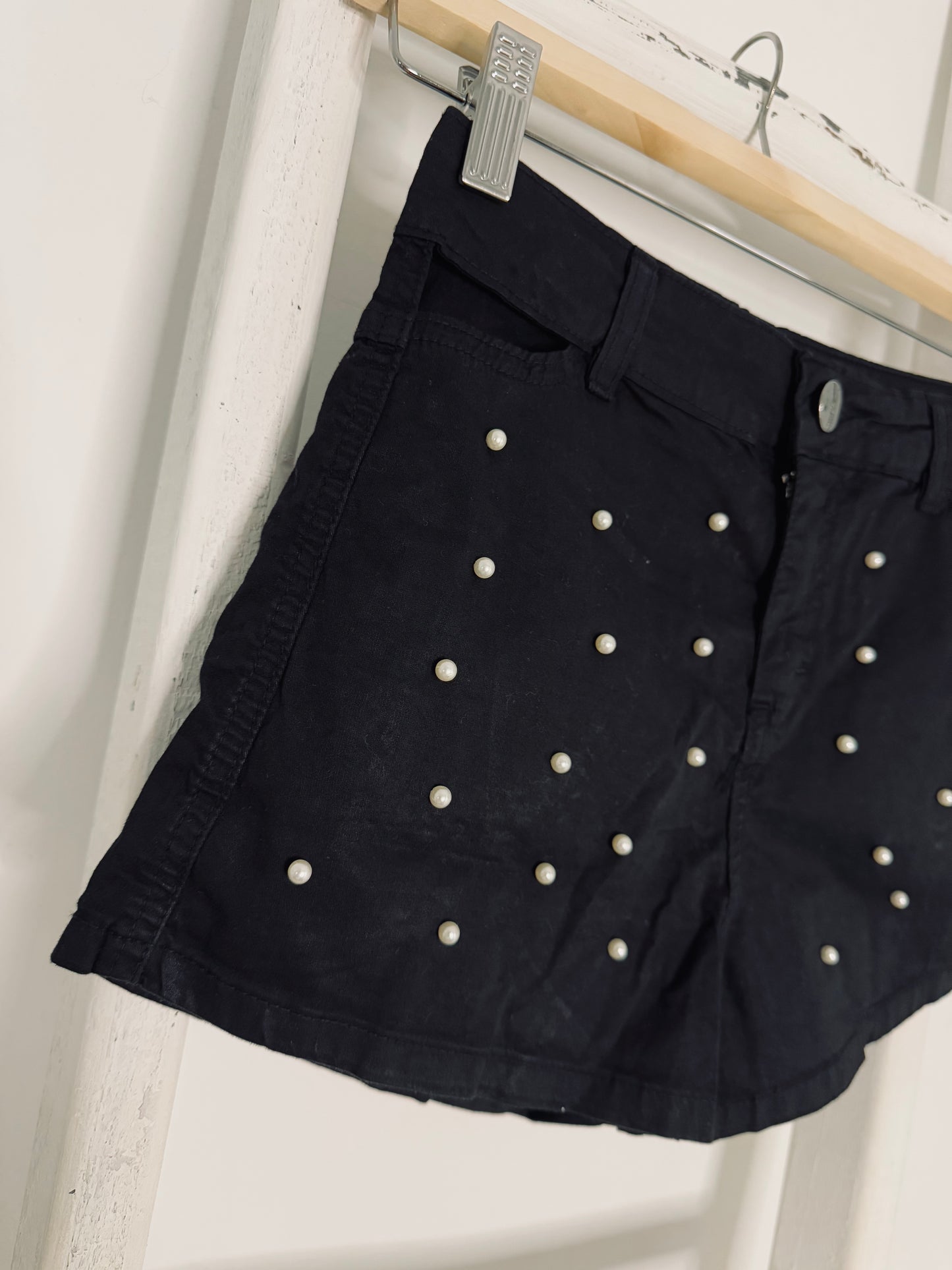 Black Cutout with Pearl Shorts