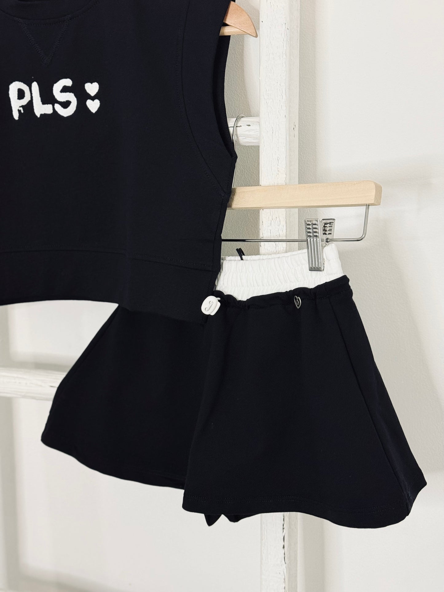 PLS Black Skort Sporty Set