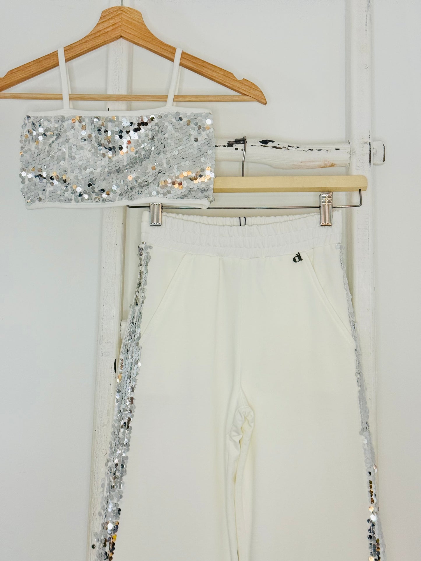 Summer White Sequin Set