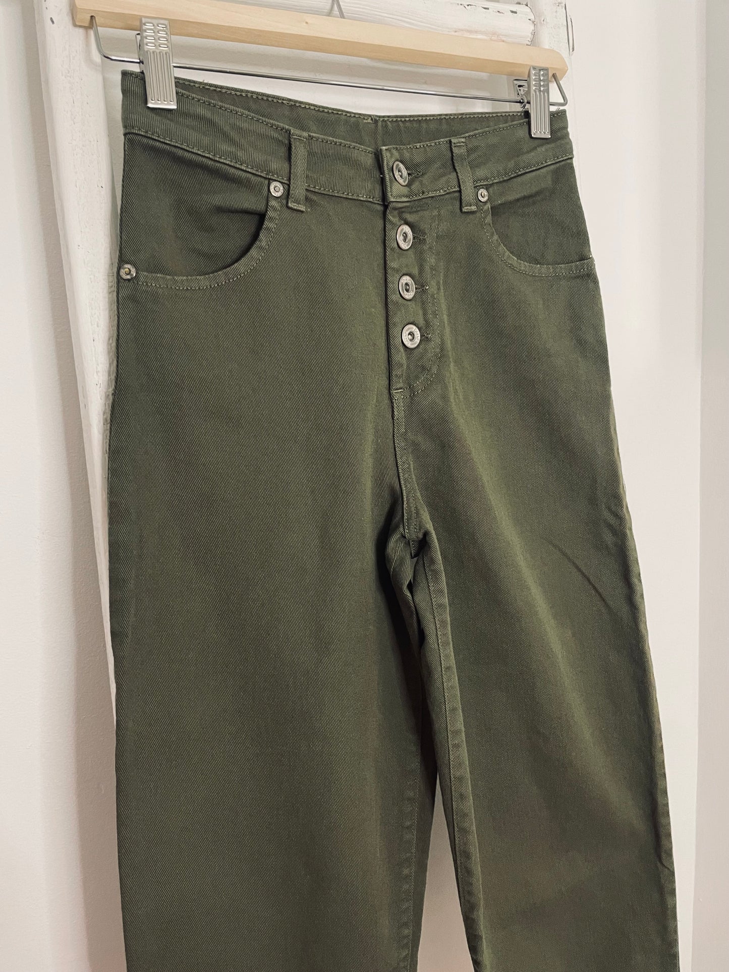 Barrel Green Denim Jeans