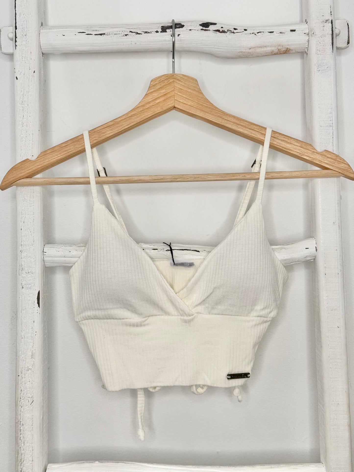 Padded White Crop Top