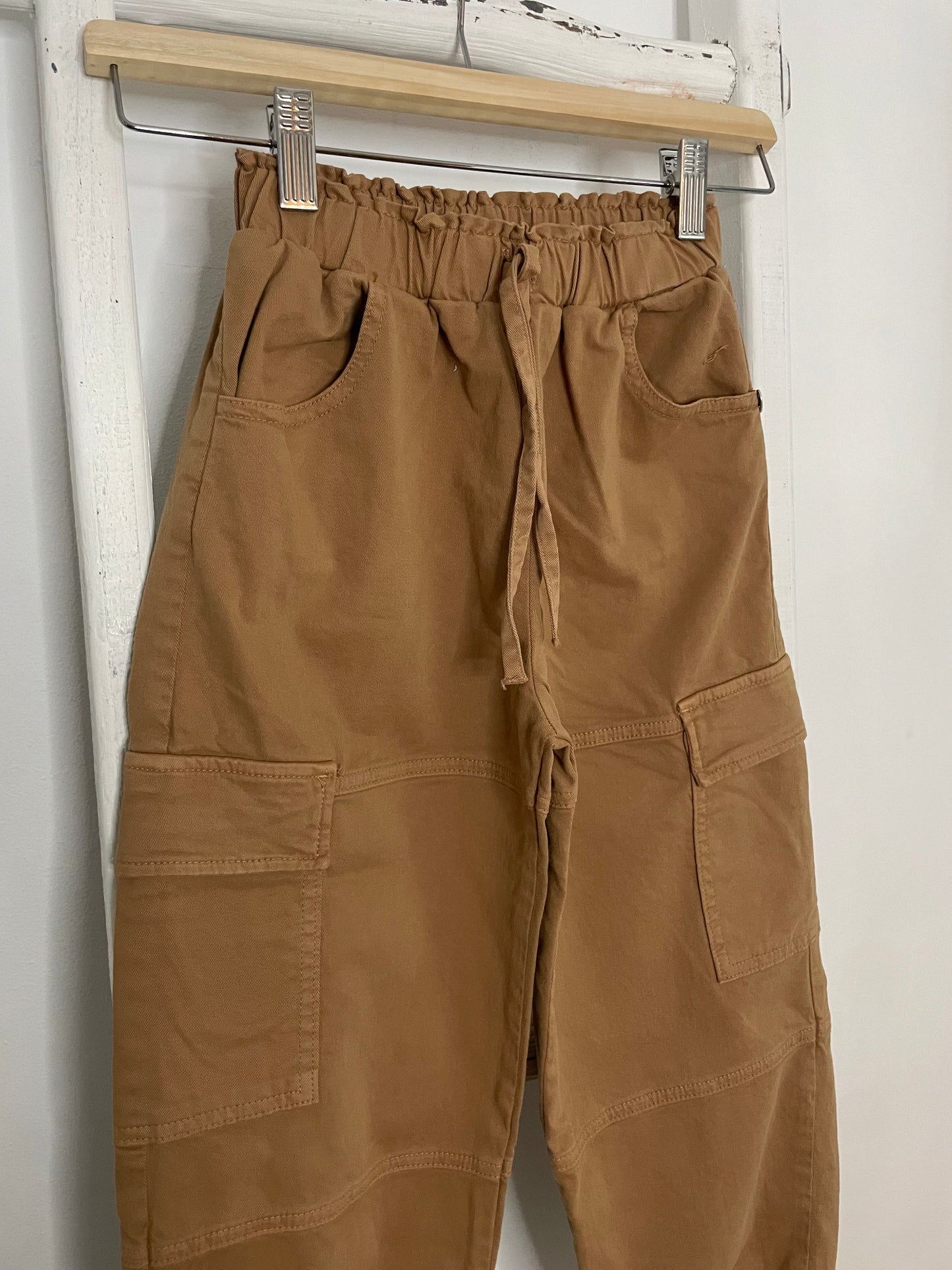 Camel Cargo Jogger Pants
