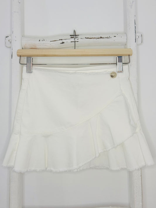 Denim Ruffle Skirt