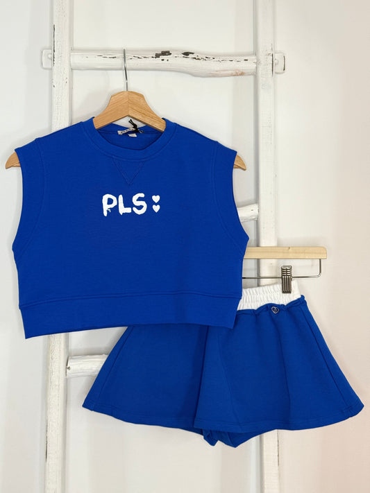 PLS Blue Skort Sporty Set