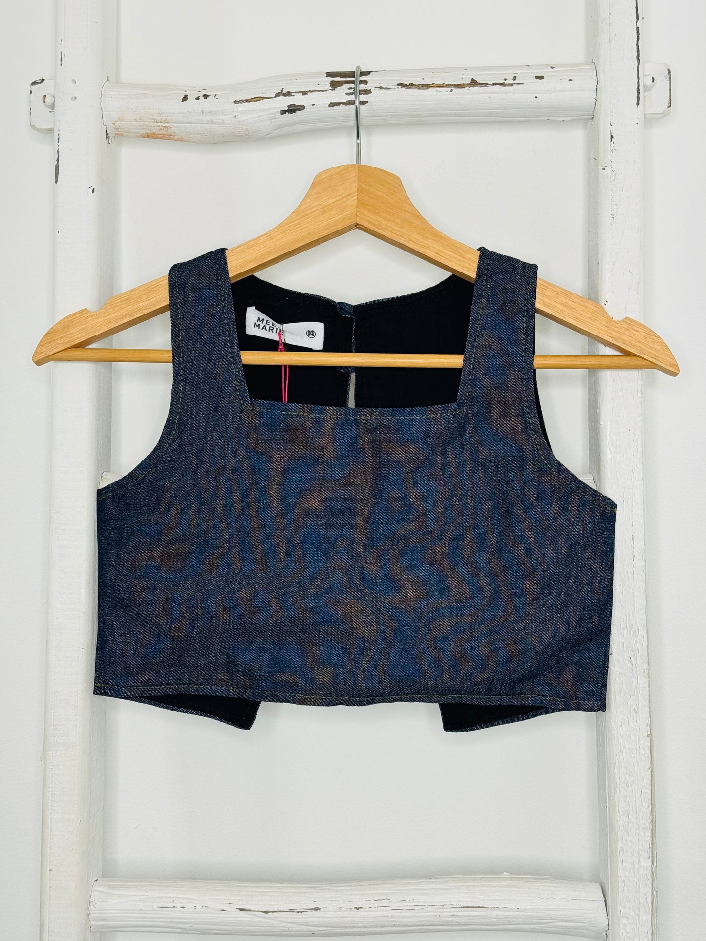 Structured Denim Top