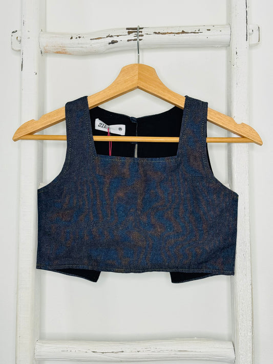 Structured Denim Top