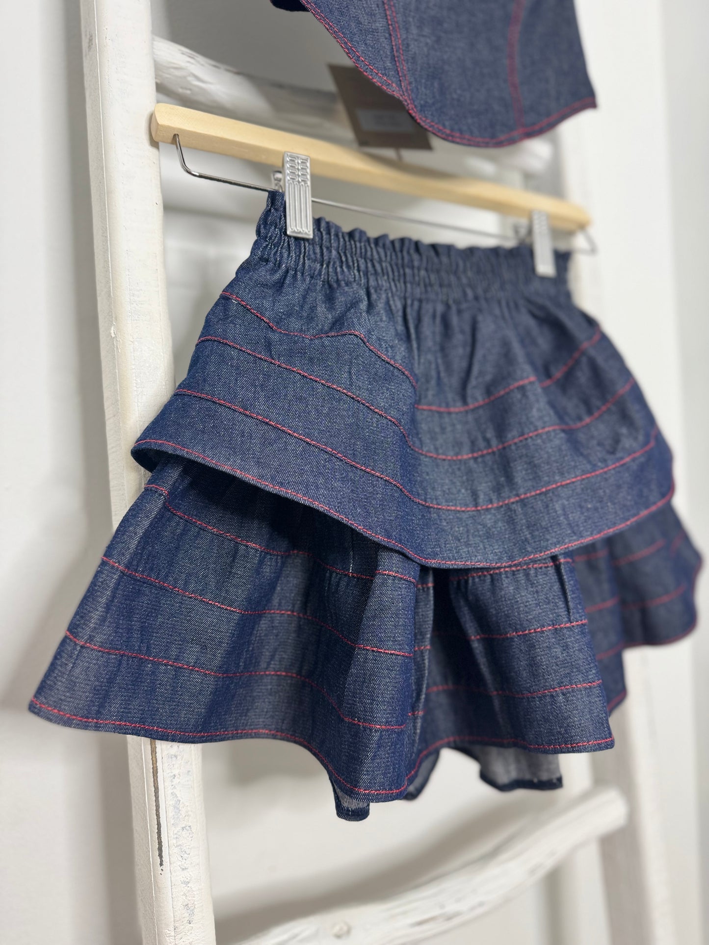 Cory Tube Top & Denim Skirt