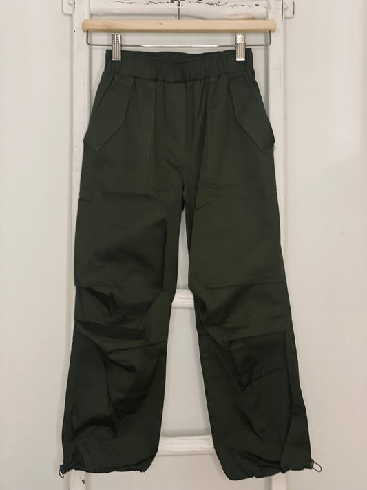 Army Green Parachute Pants