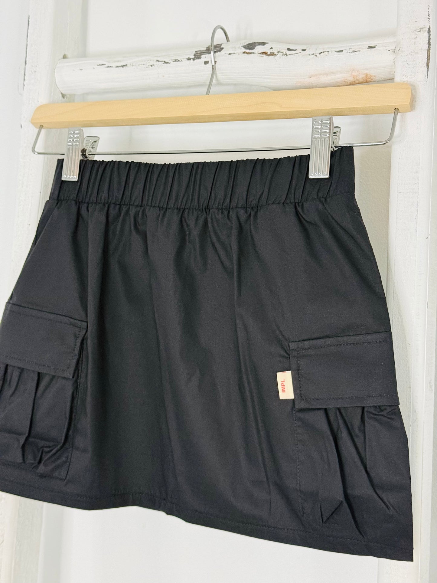 Black Cargo skirt