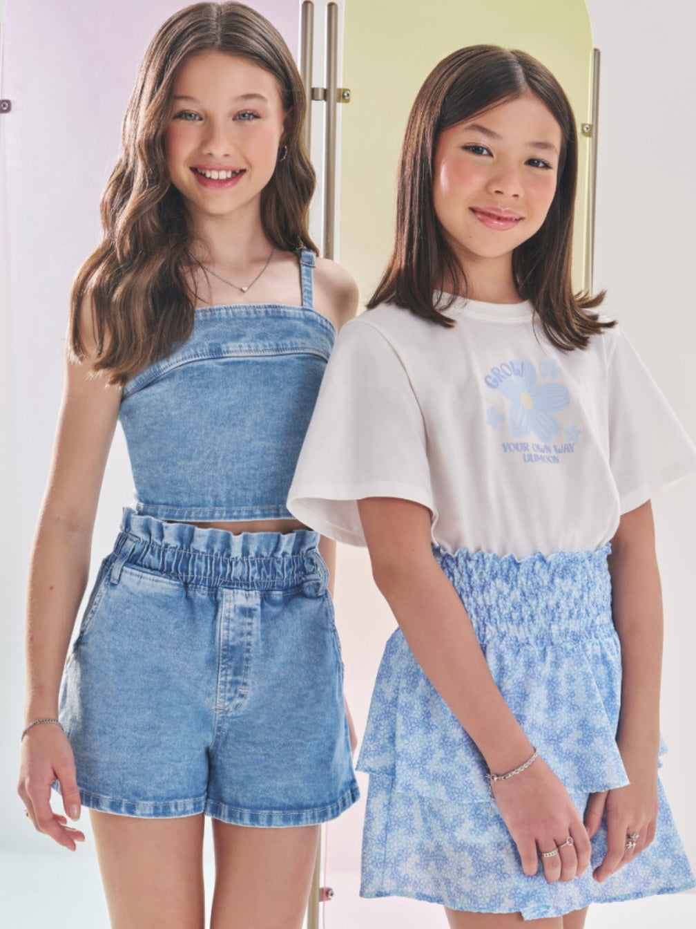 Tube Top Denim Skort Set