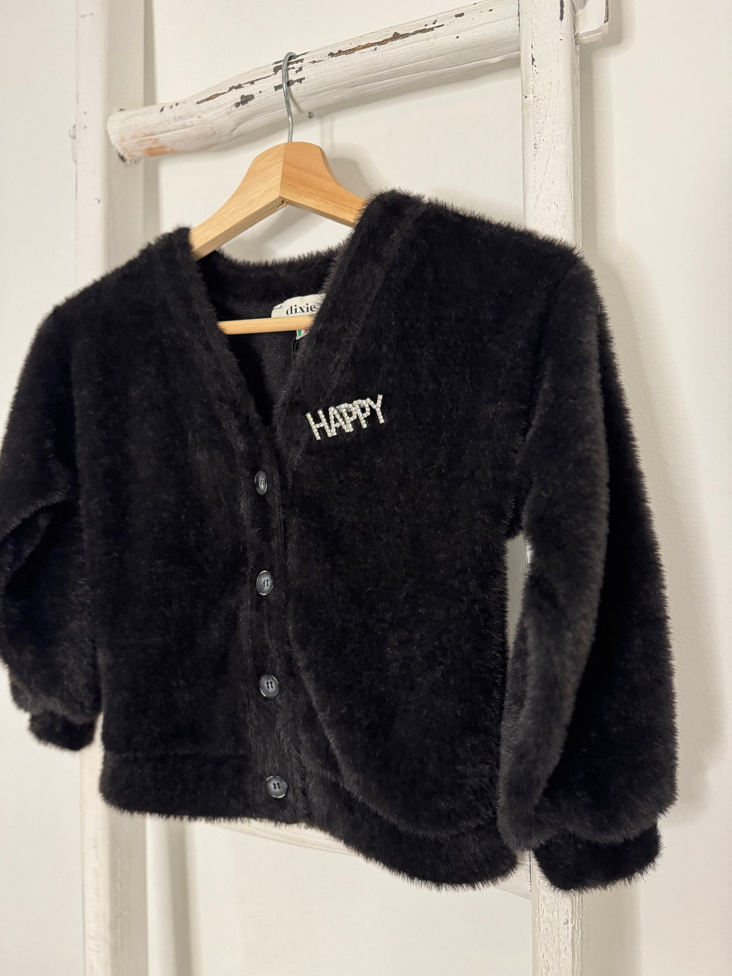 Black Happy Sweater
