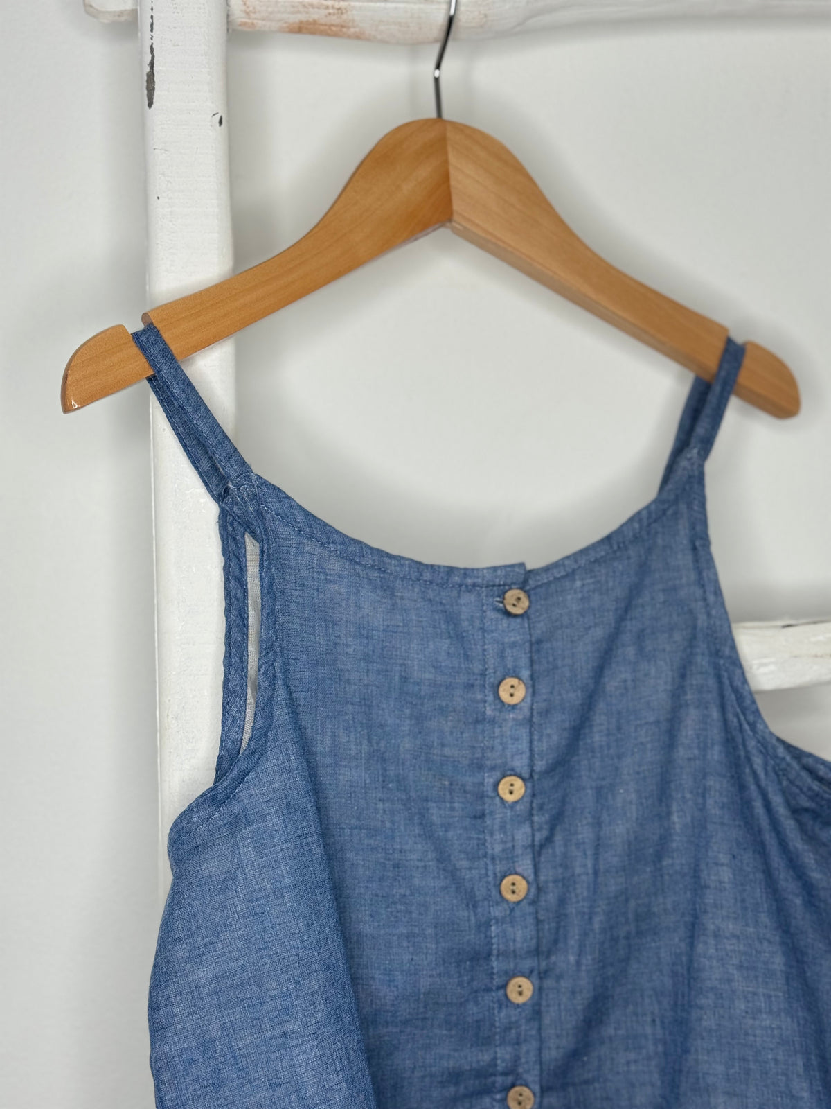 Light Denim Crop Top Set