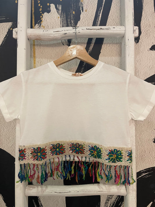 Crochet Fringe Crop Top