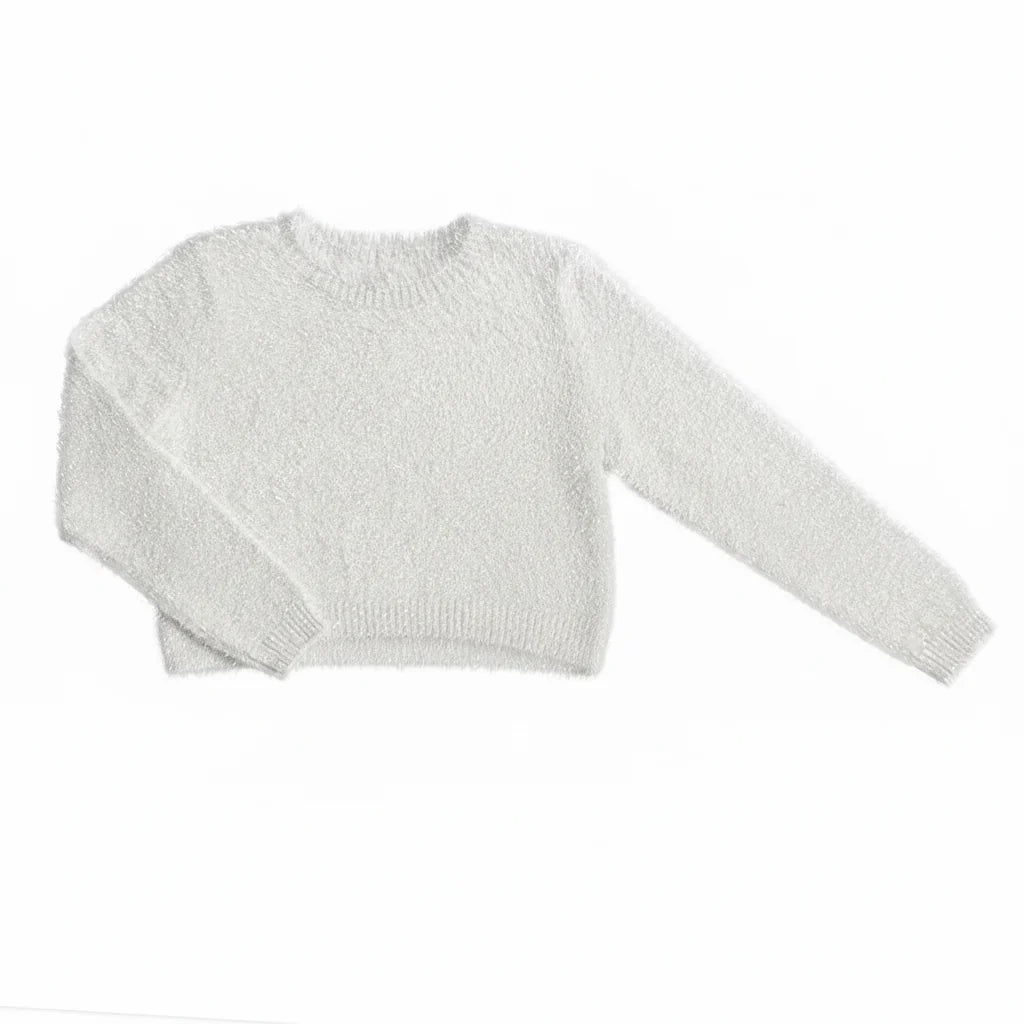 Silver & Gold Fuzzy Knit Sweater