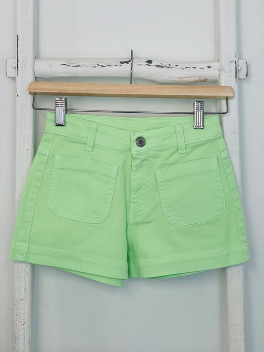 Pastel Green Denim Short