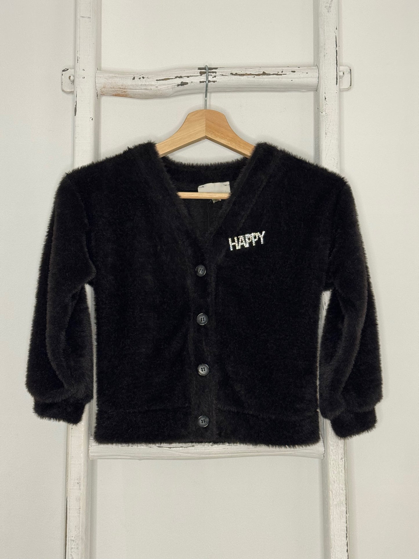 Black Happy Sweater