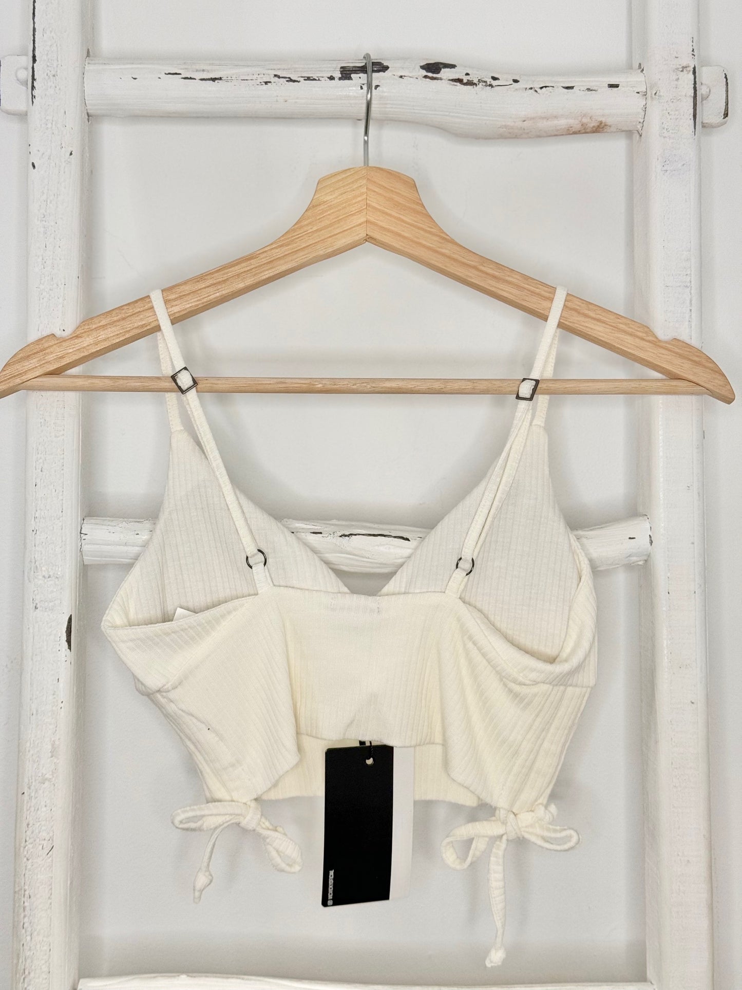 Padded White Crop Top