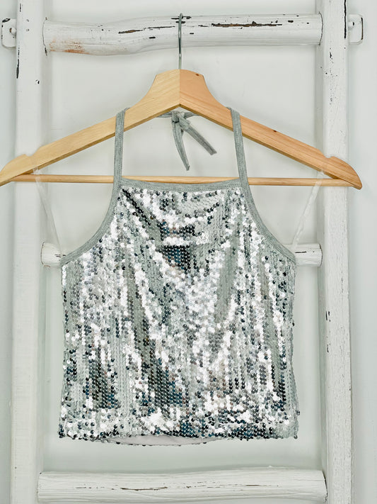 Sequin Halter Top