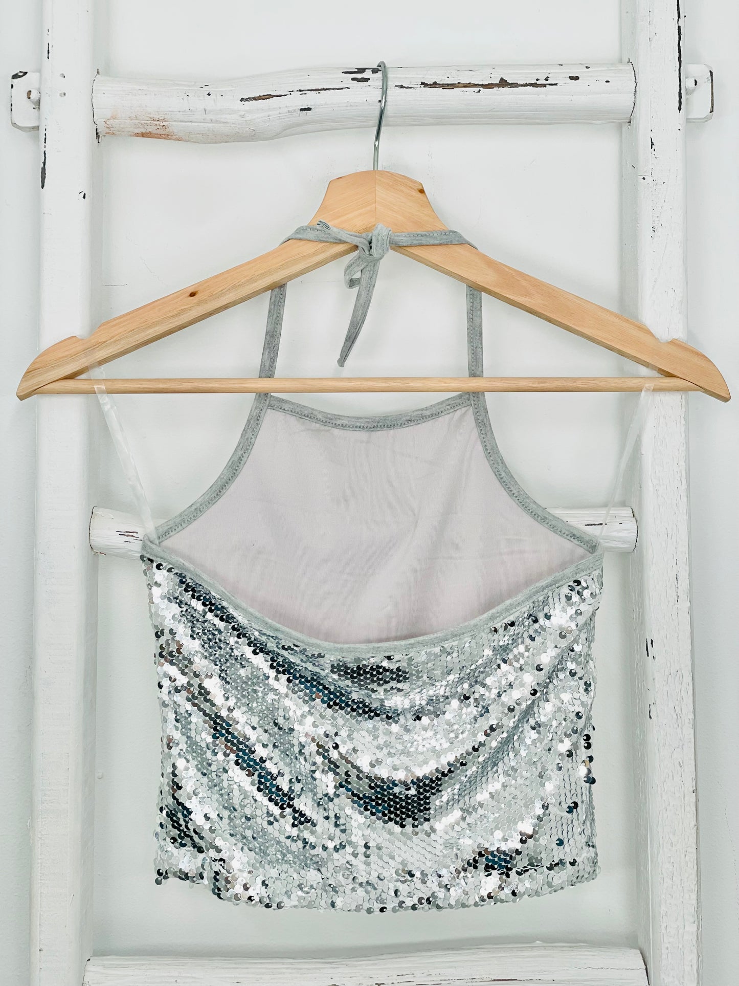 Sequin Halter Top