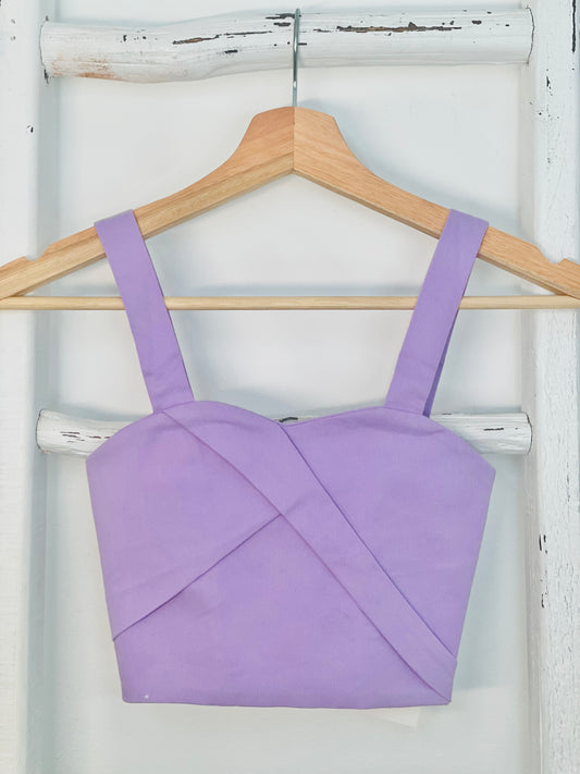 Fiona Purple Crop Top