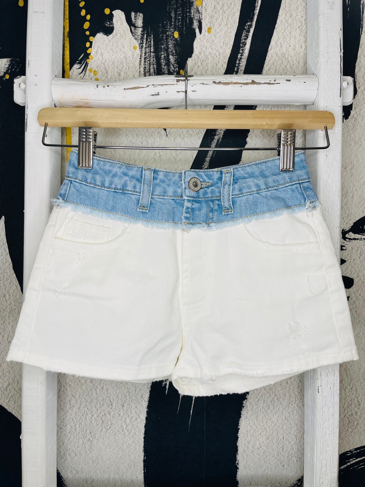 Denim Contrast Shorts