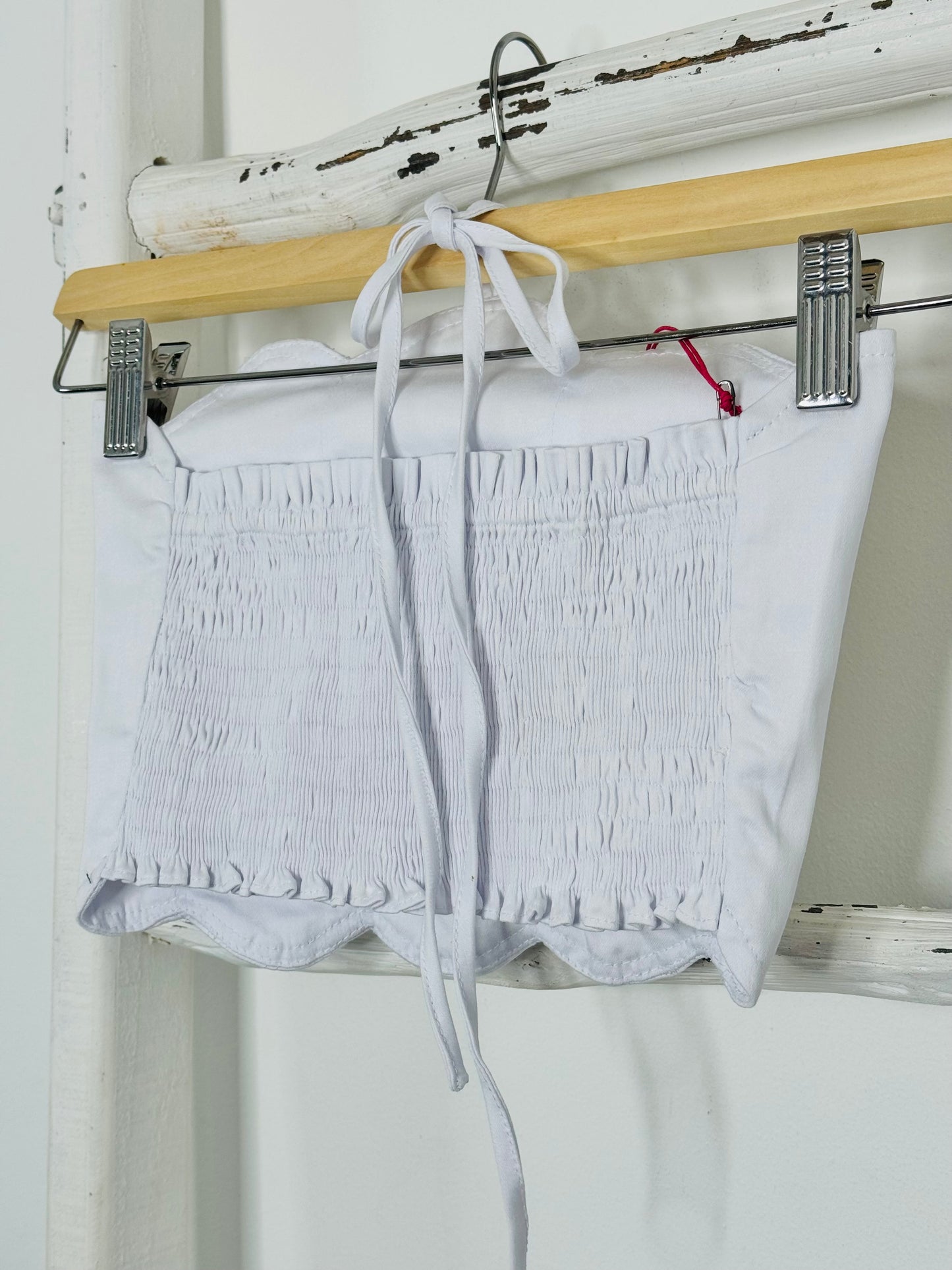 Scalloped Halter Top