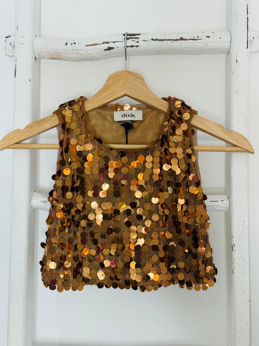 Bronze Sequin Top