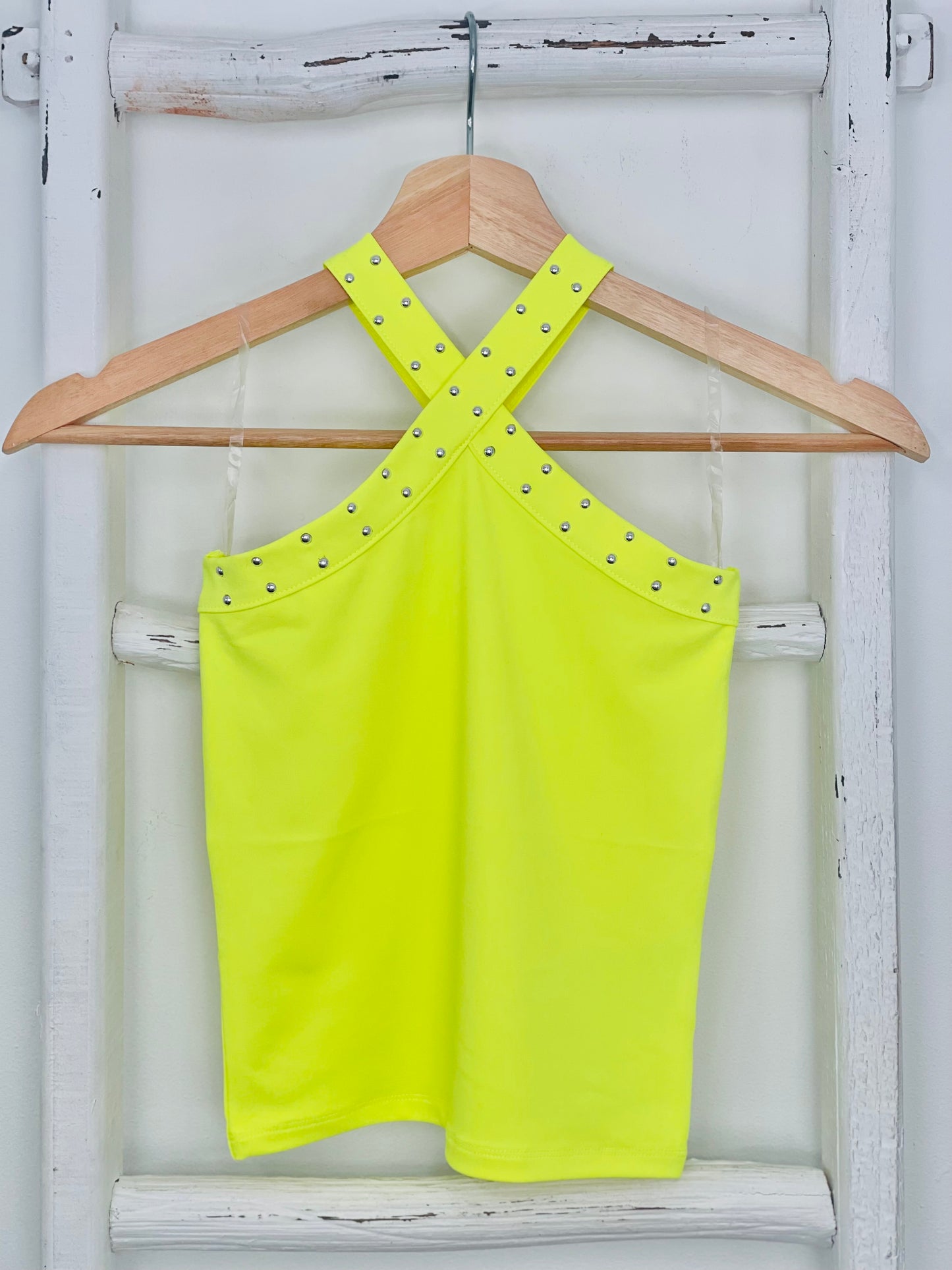 Neon Yellow Studded Top