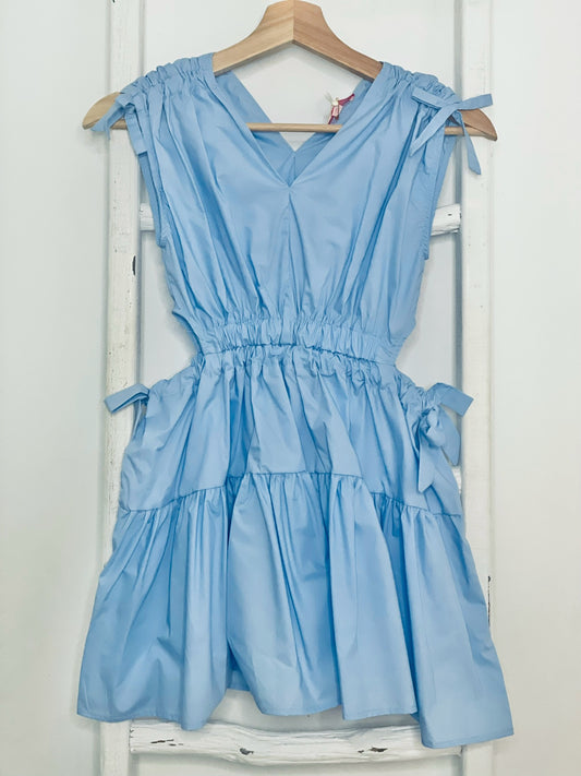 Sky Blue Cut-out Dress