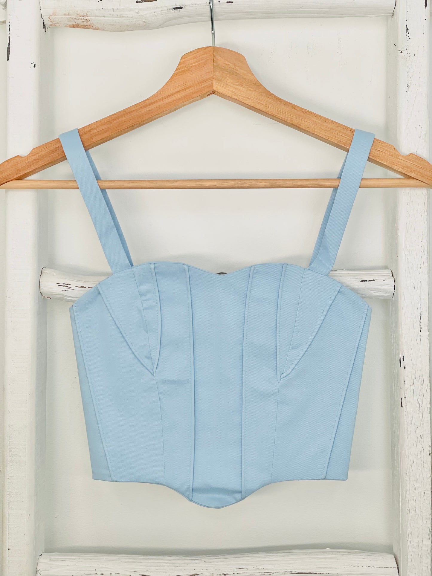 Ines Blue Crop Top