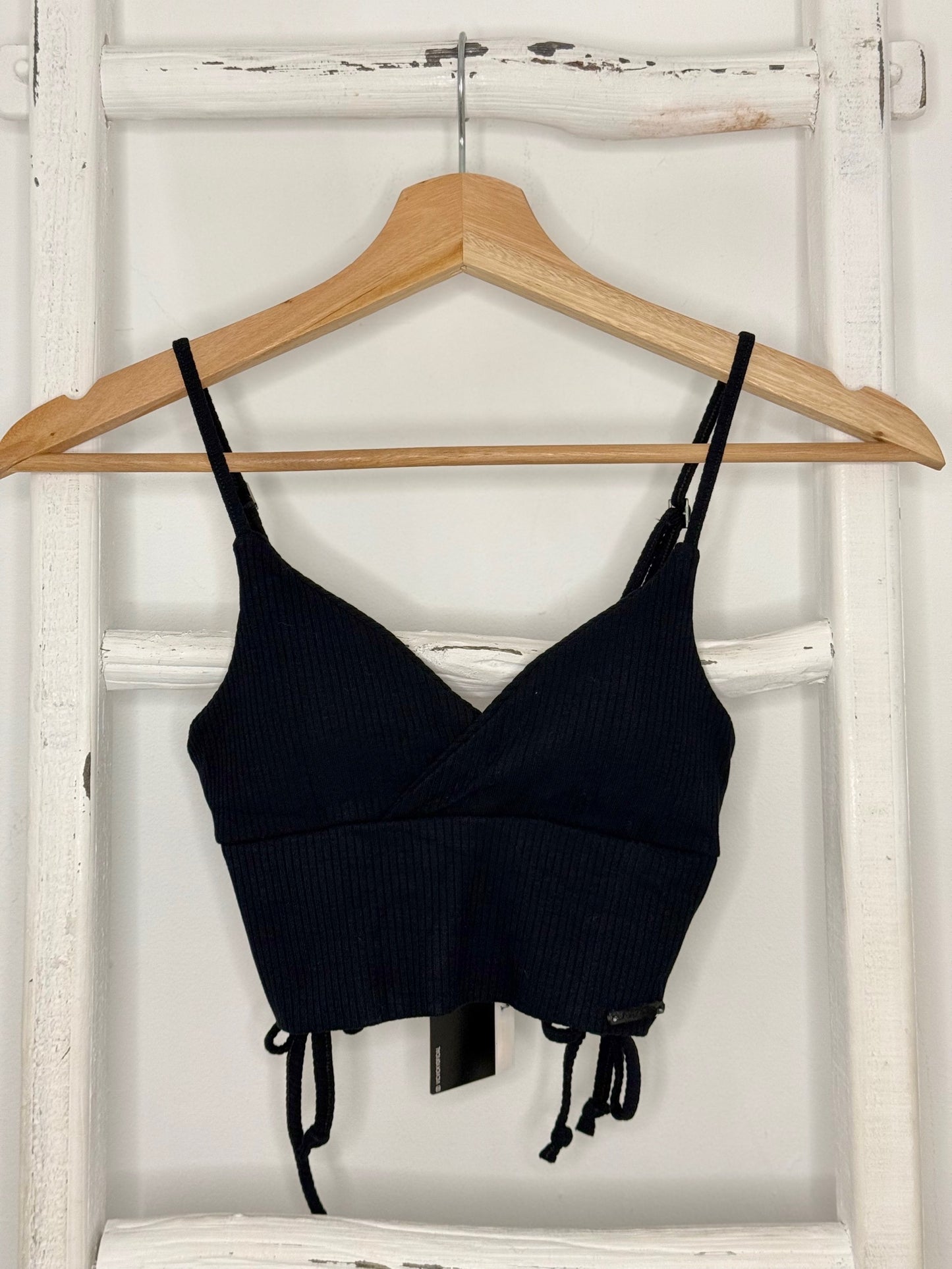 Padded Black Crop Top