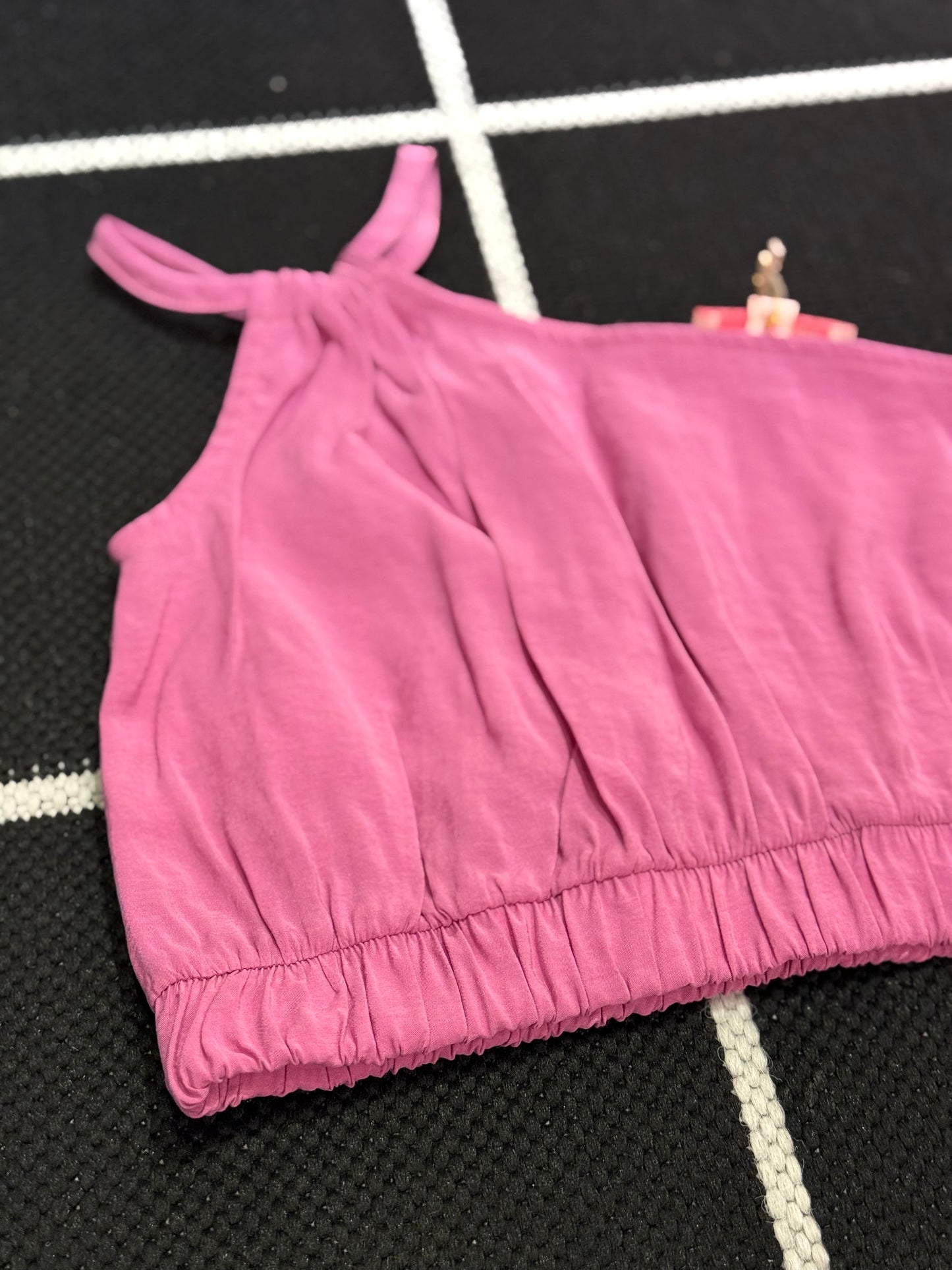 Pink One Shoulder Crop Top