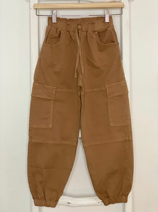 Camel Cargo Jogger Pants