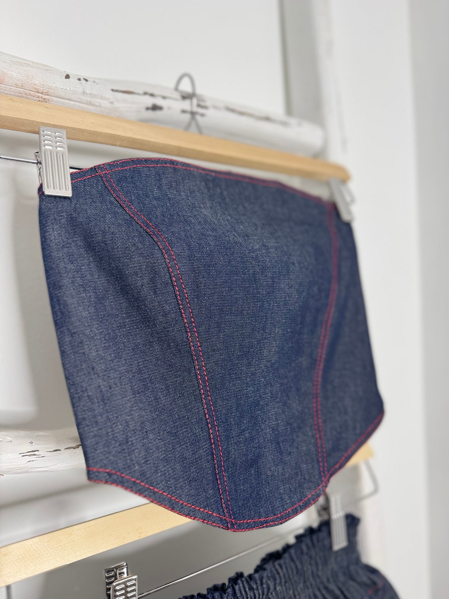 Cory Tube Top & Denim Skirt